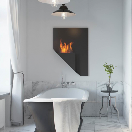Papa vägghängd etanolkamin med en enkel design