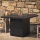 Square Table modernt bord med gasolkamin