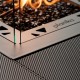 Square Table modernt bord med gasolkamin