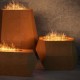 Incorten Mittel etanolkamin i corten stål Infire